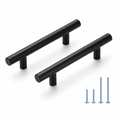 Cabinet pulls Matte Black stainless steel - 5.9" length, 3-3/4” hole center