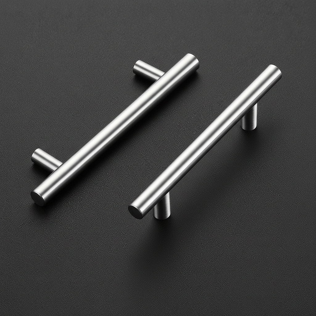 Cabinet pulls Brushed Nickel stainless steel - 5.9" length, 3-3/4” hole center