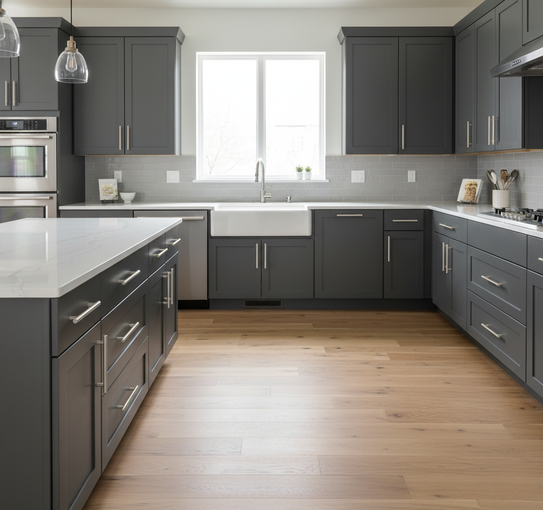 Cabinet pulls Brushed Nickel stainless steel - 5.9" length, 3-3/4” hole center