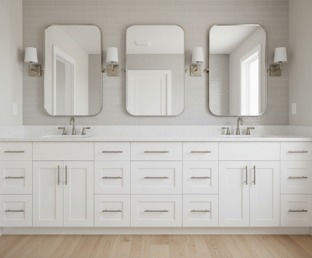 Cabinet pulls Brushed Nickel stainless steel - 5.9" length, 3-3/4” hole center